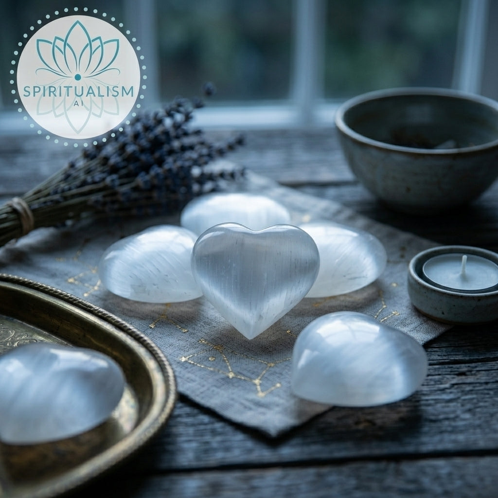 Large Selenite Heart | Cleansing Crystal | Heart Chakra Stone | Stardust Market