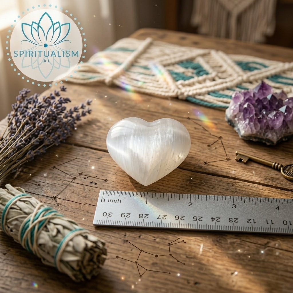 Large Selenite Heart | Cleansing Crystal | Heart Chakra Stone | Stardust Market
