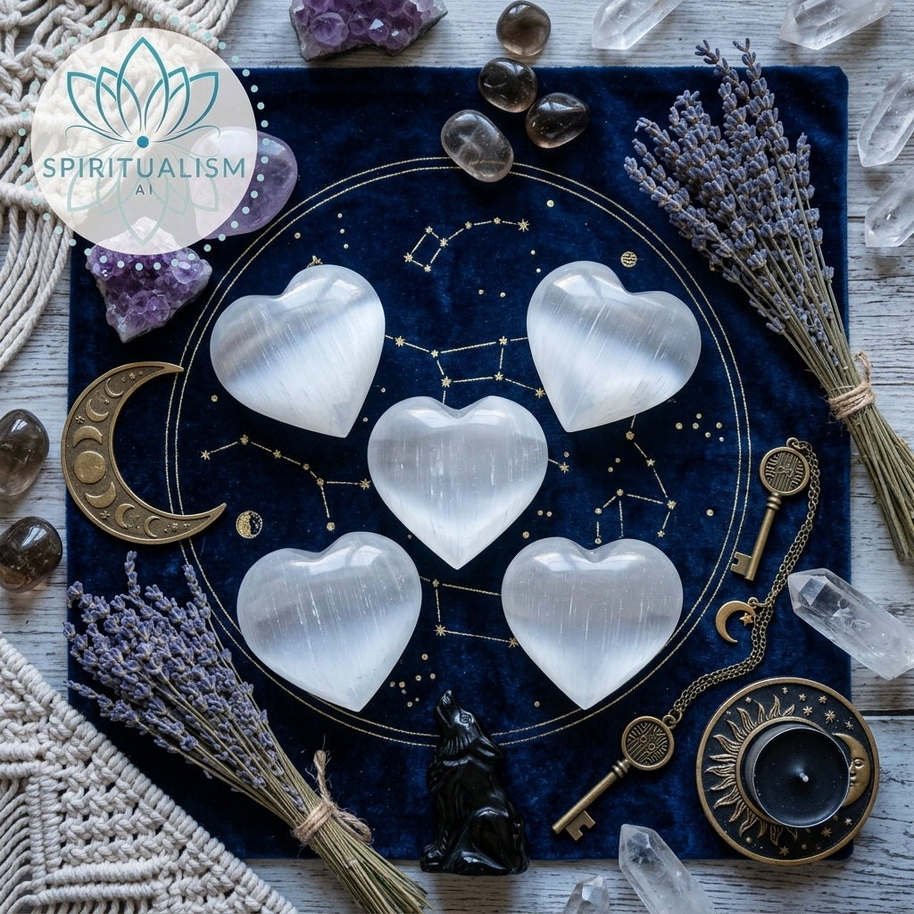 Large Selenite Heart | Cleansing Crystal | Heart Chakra Stone | Stardust Market
