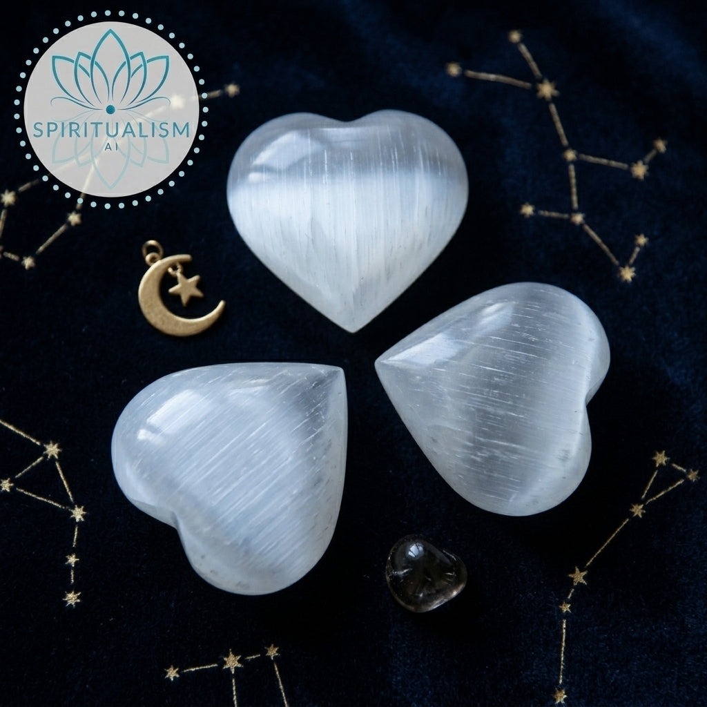 Large Selenite Heart | Cleansing Crystal | Heart Chakra Stone | Stardust Market