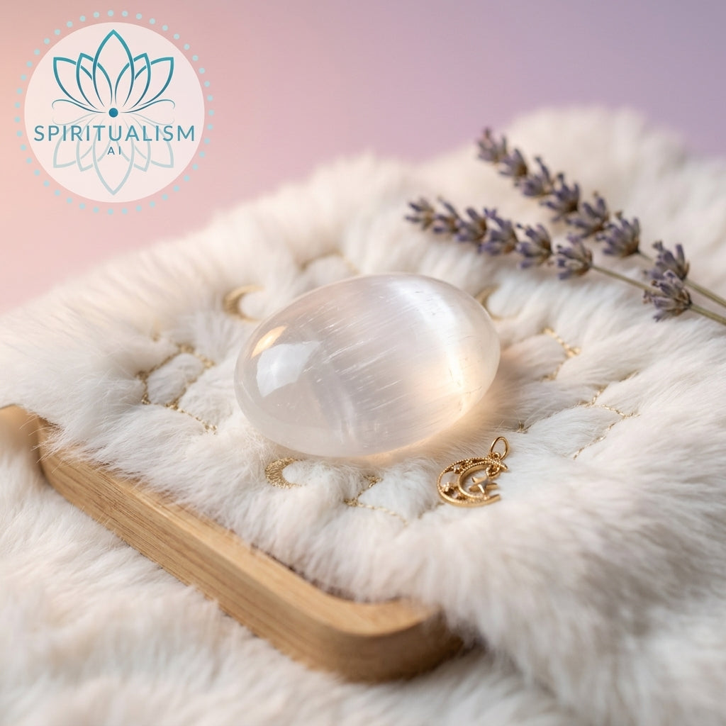 Selenite Palm Stone | Cleansing Crystal | Worry Stone | Stardust Market