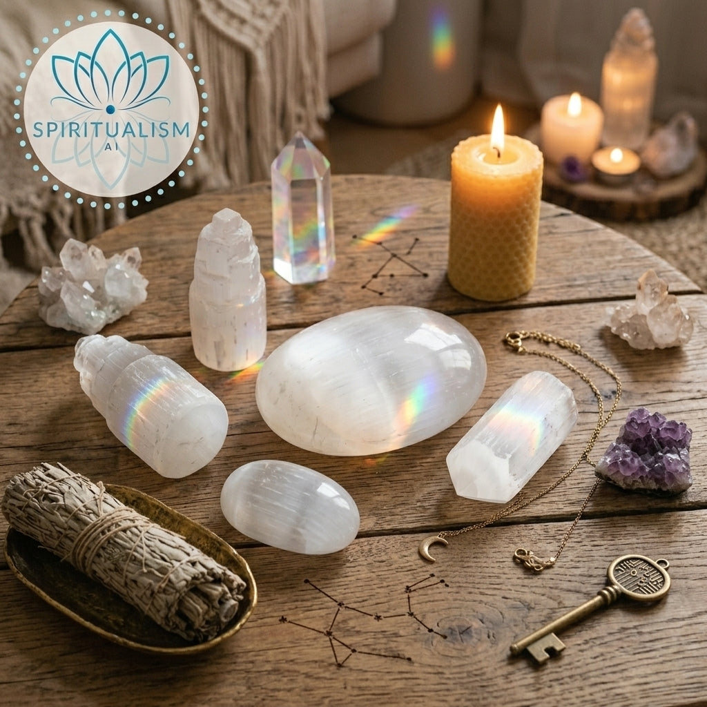 Selenite Palm Stone | Cleansing Crystal | Worry Stone | Stardust Market