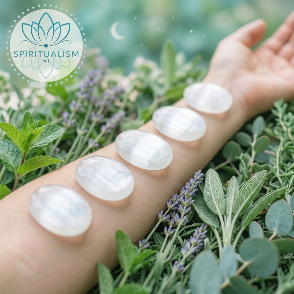Selenite Palm Stone | Cleansing Crystal | Worry Stone | Stardust Market