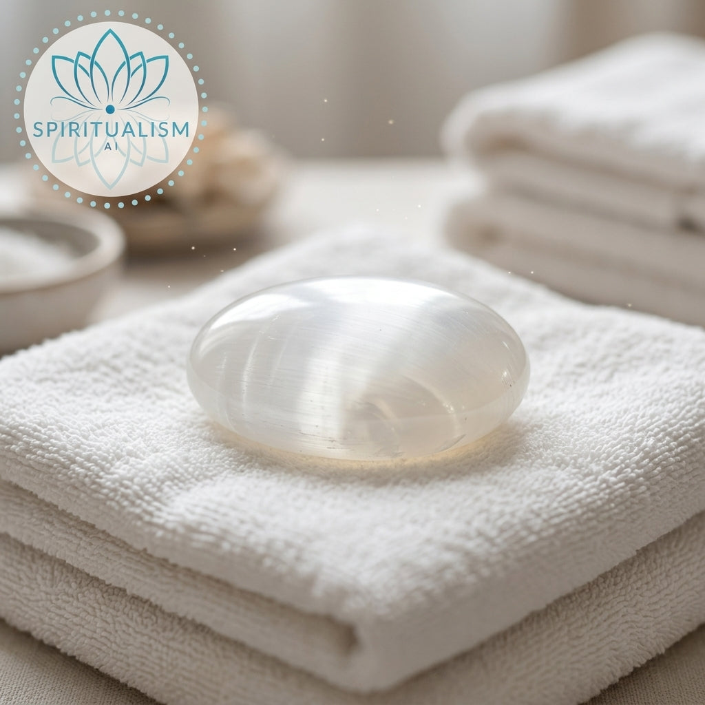 Selenite Palm Stone | Cleansing Crystal | Worry Stone | Stardust Market