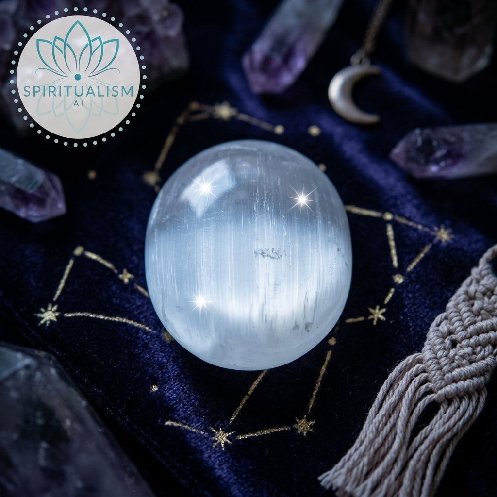 Selenite Palm Stone | Cleansing Crystal | Worry Stone | Stardust Market