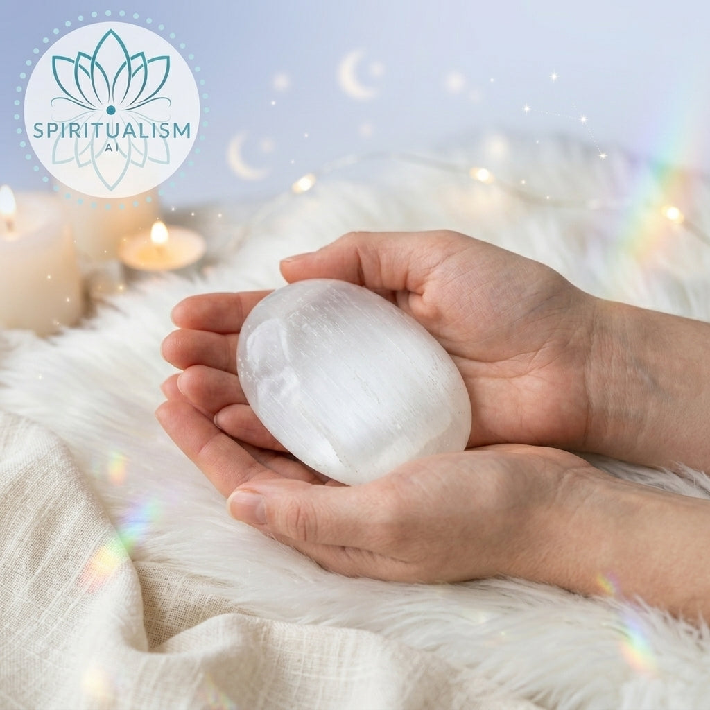 Selenite Palm Stone | Cleansing Crystal | Worry Stone | Stardust Market
