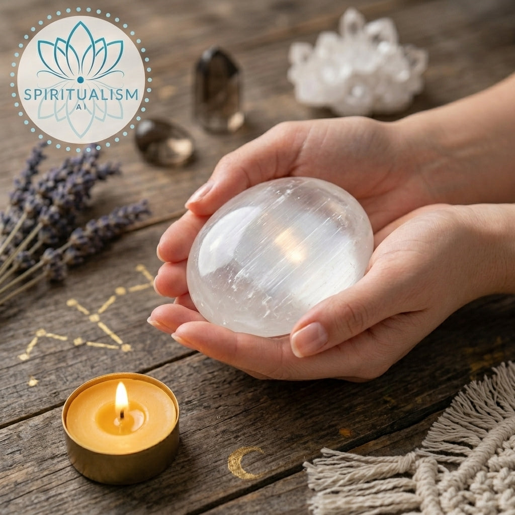 Selenite Palm Stone | Cleansing Crystal | Worry Stone | Stardust Market