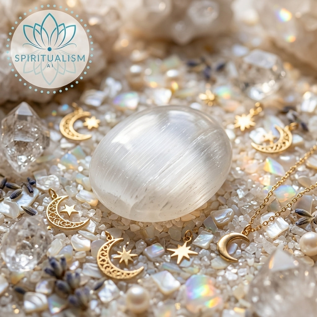 Selenite Palm Stone | Cleansing Crystal | Worry Stone | Stardust Market