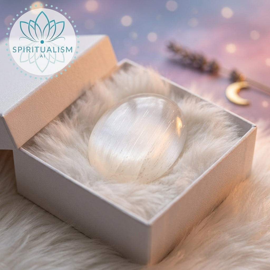 Selenite Palm Stone | Cleansing Crystal | Worry Stone | Stardust Market