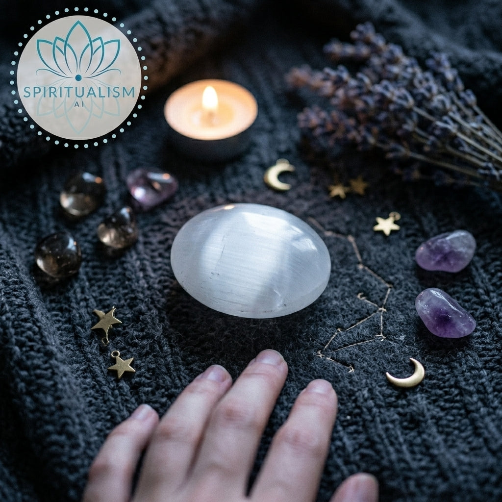 Selenite Palm Stone | Cleansing Crystal | Worry Stone | Stardust Market