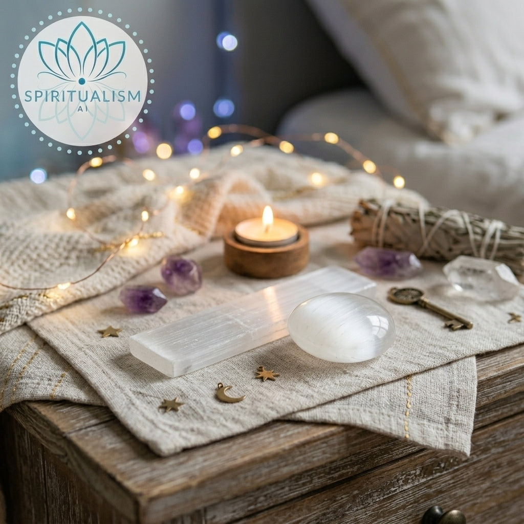 Selenite Bundle | Palm Stone + Slab | Crystal Cleansing Set | Stardust Market
