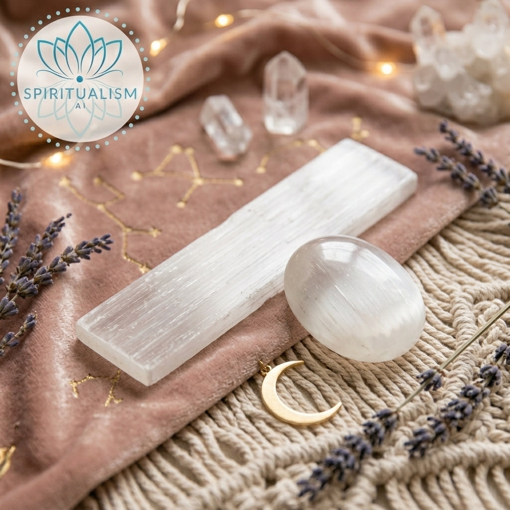 Selenite Bundle | Palm Stone + Slab | Crystal Cleansing Set | Stardust Market