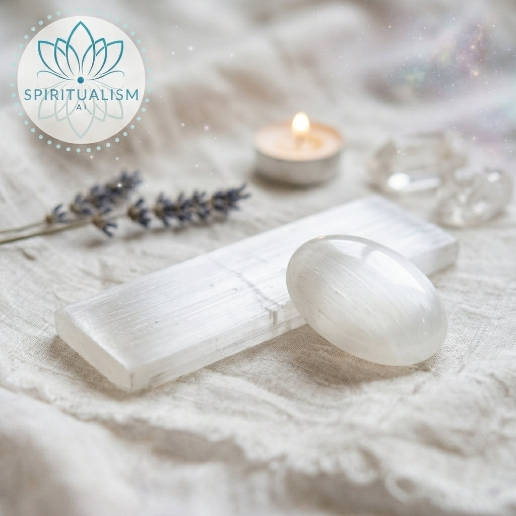 Selenite Bundle | Palm Stone + Slab | Crystal Cleansing Set | Stardust Market