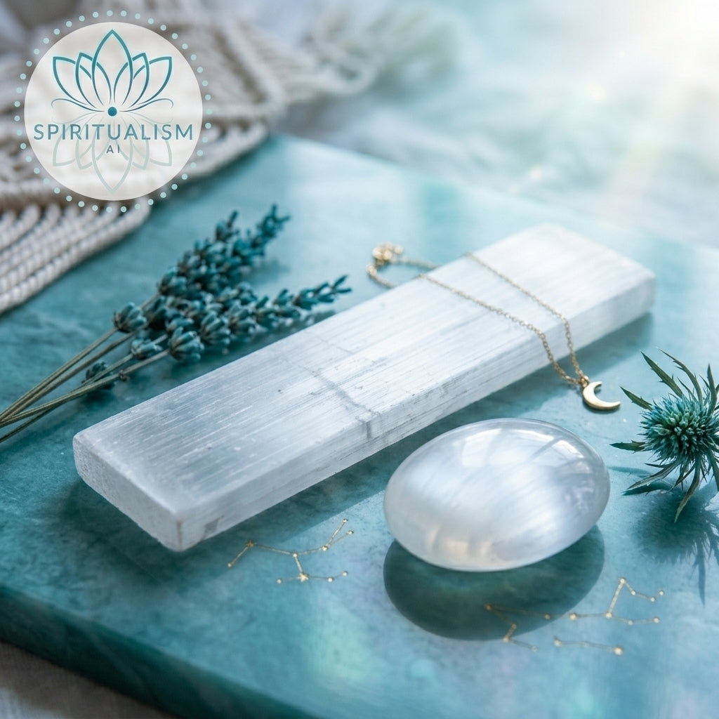 Selenite Bundle | Palm Stone + Slab | Crystal Cleansing Set | Stardust Market
