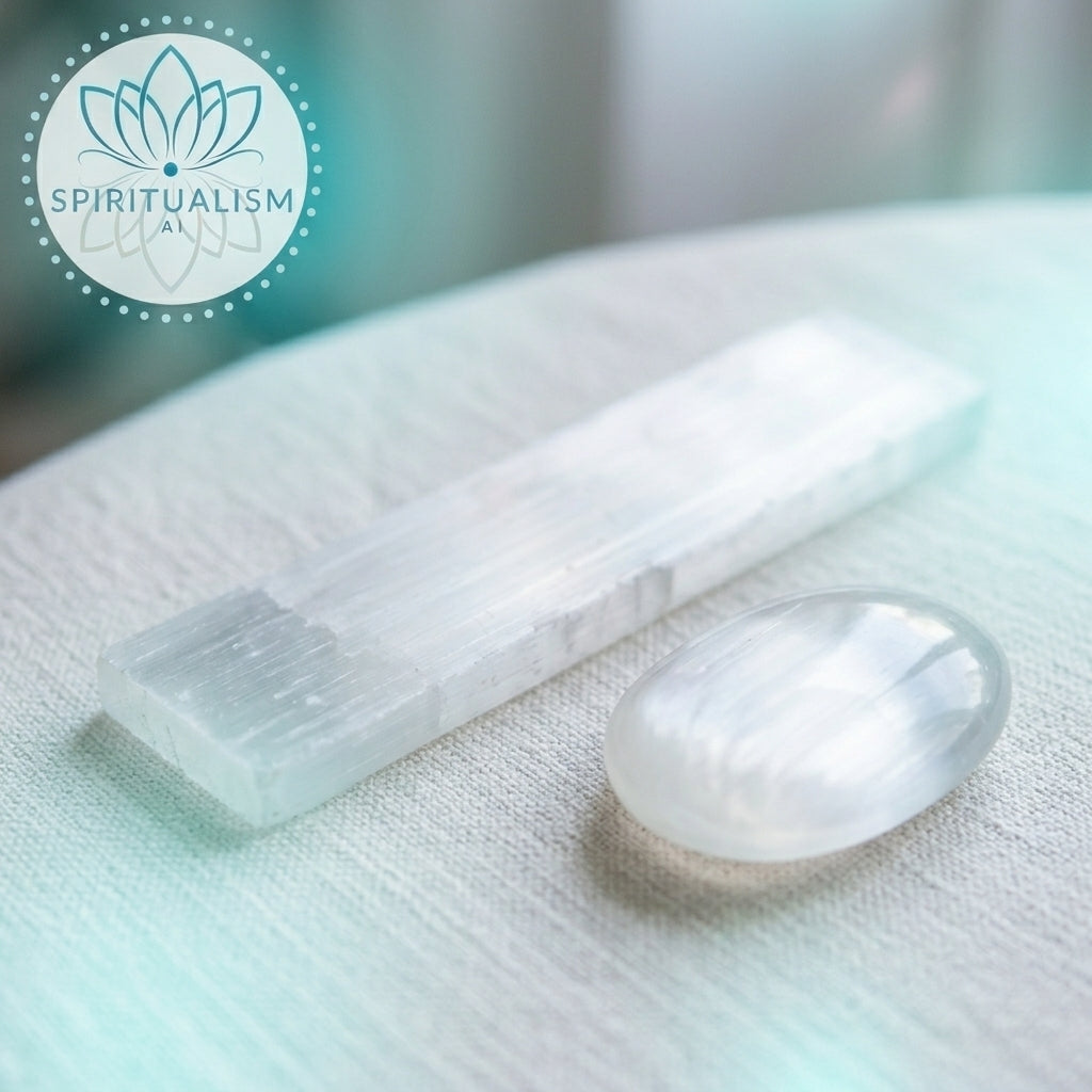 Selenite Bundle | Palm Stone + Slab | Crystal Cleansing Set | Stardust Market