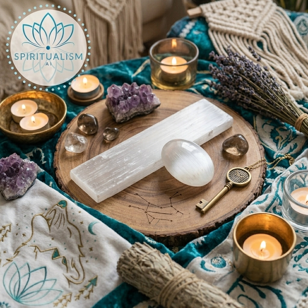 Selenite Bundle | Palm Stone + Slab | Crystal Cleansing Set | Stardust Market