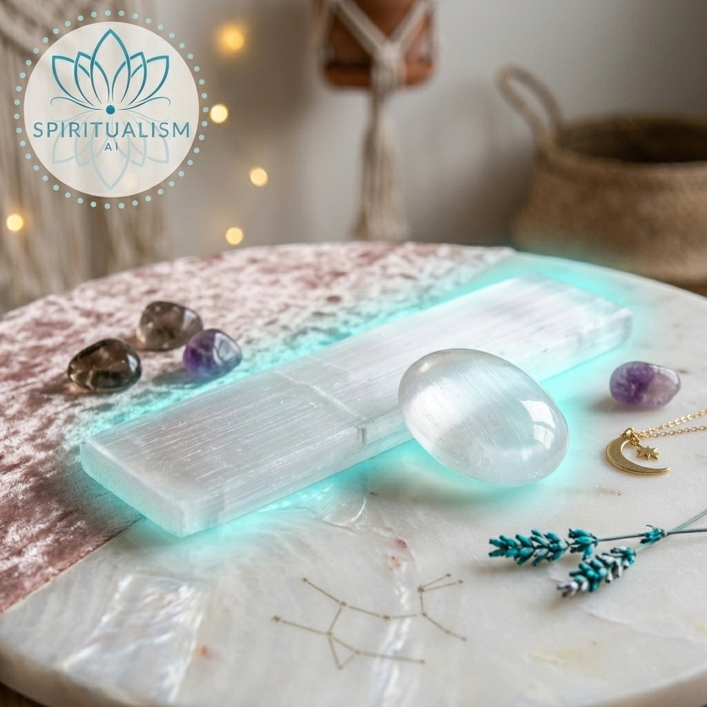Selenite Bundle | Palm Stone + Slab | Crystal Cleansing Set | Stardust Market