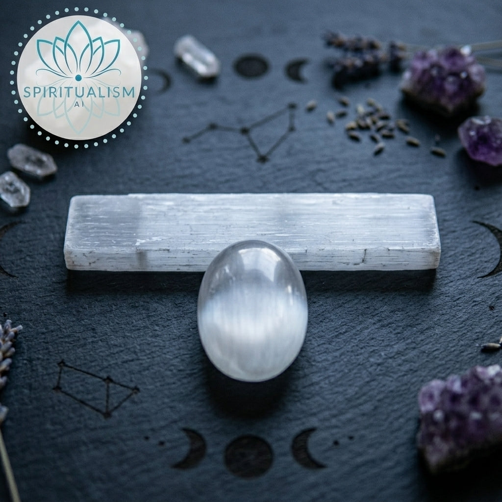 Selenite Bundle | Palm Stone + Slab | Crystal Cleansing Set | Stardust Market