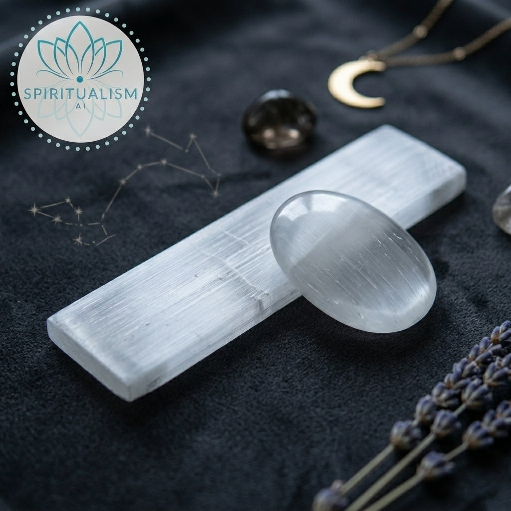 Selenite Bundle | Palm Stone + Slab | Crystal Cleansing Set | Stardust Market