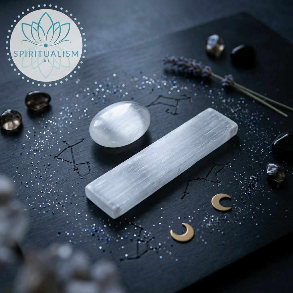 Selenite Bundle | Palm Stone + Slab | Crystal Cleansing Set | Stardust Market
