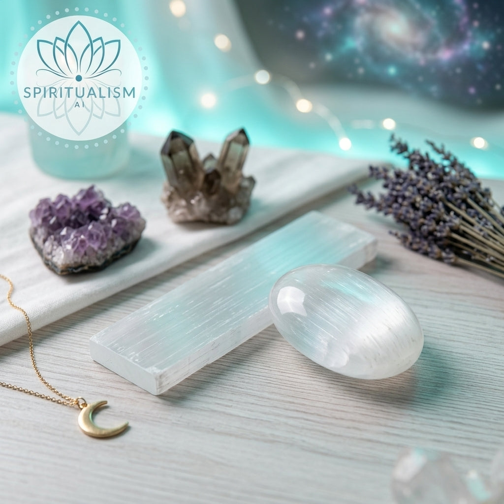 Selenite Bundle | Palm Stone + Slab | Crystal Cleansing Set | Stardust Market