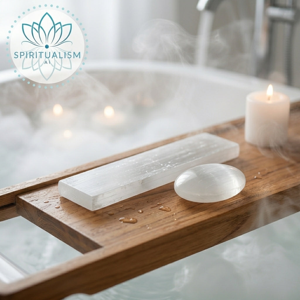 Selenite Bundle | Palm Stone + Slab | Crystal Cleansing Set | Stardust Market
