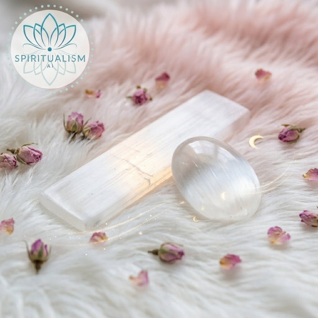Selenite Bundle | Palm Stone + Slab | Crystal Cleansing Set | Stardust Market
