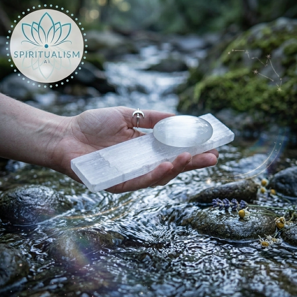 Selenite Bundle | Palm Stone + Slab | Crystal Cleansing Set | Stardust Market