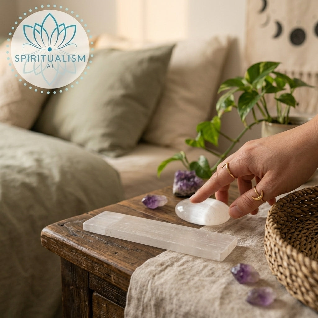 Selenite Bundle | Palm Stone + Slab | Crystal Cleansing Set | Stardust Market