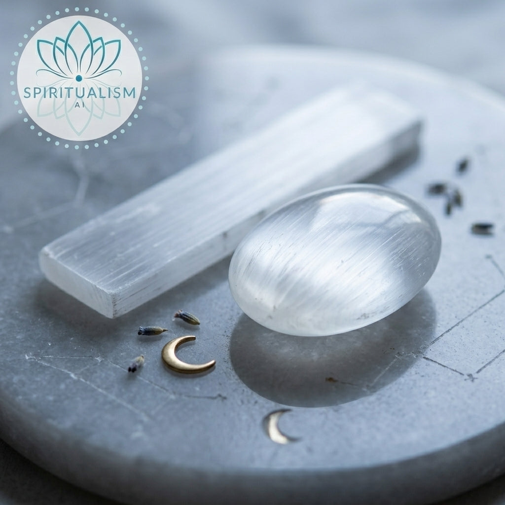 Selenite Bundle | Palm Stone + Slab | Crystal Cleansing Set | Stardust Market