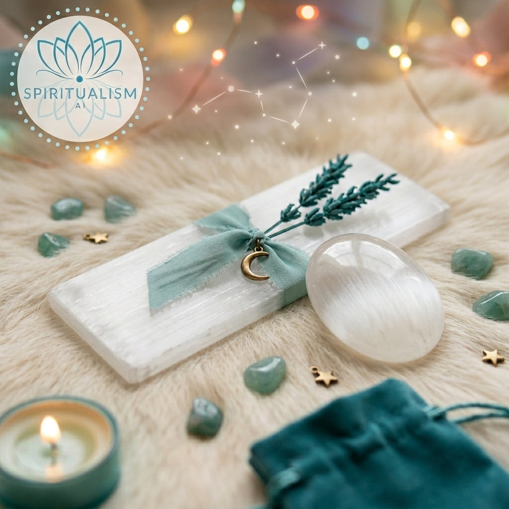 Selenite Bundle | Palm Stone + Slab | Crystal Cleansing Set | Stardust Market