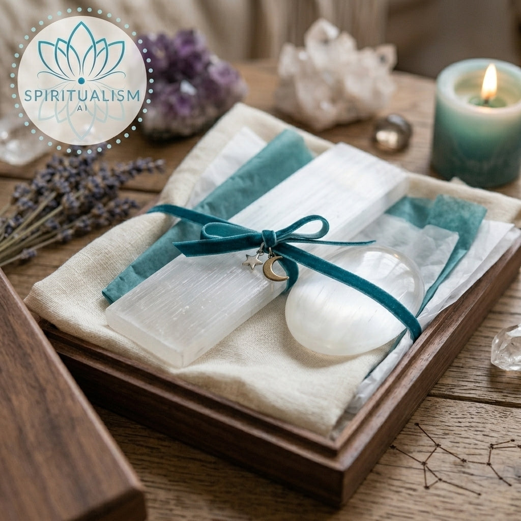 Selenite Bundle | Palm Stone + Slab | Crystal Cleansing Set | Stardust Market
