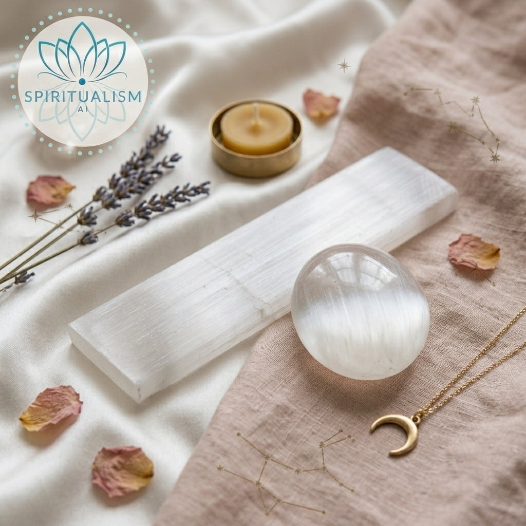 Selenite Bundle | Palm Stone + Slab | Crystal Cleansing Set | Stardust Market