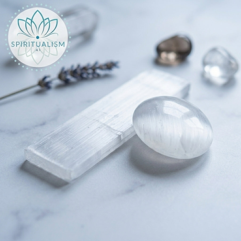 Selenite Bundle | Palm Stone + Slab | Crystal Cleansing Set | Stardust Market