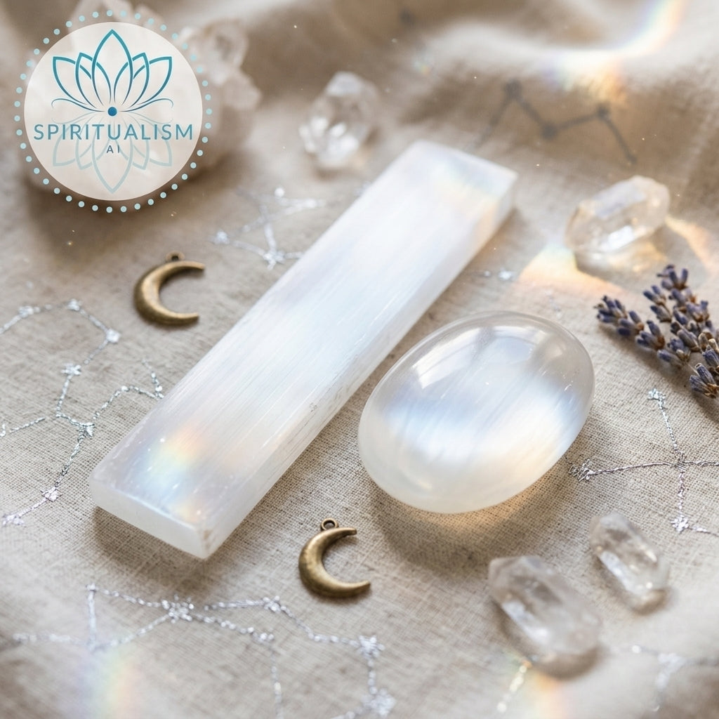Selenite Bundle | Palm Stone + Slab | Crystal Cleansing Set | Stardust Market
