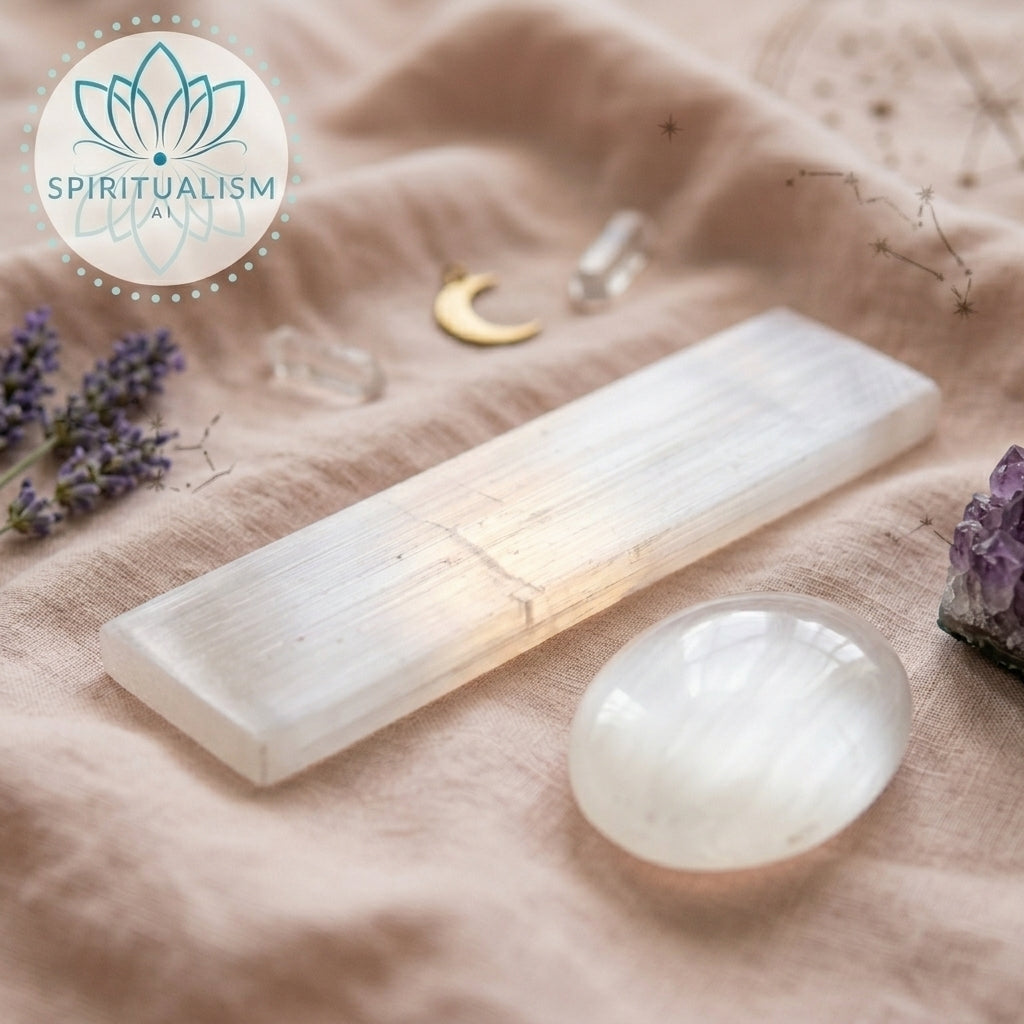 Selenite Bundle | Palm Stone + Slab | Crystal Cleansing Set | Stardust Market