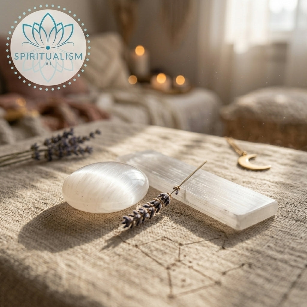 Selenite Bundle | Palm Stone + Slab | Crystal Cleansing Set | Stardust Market