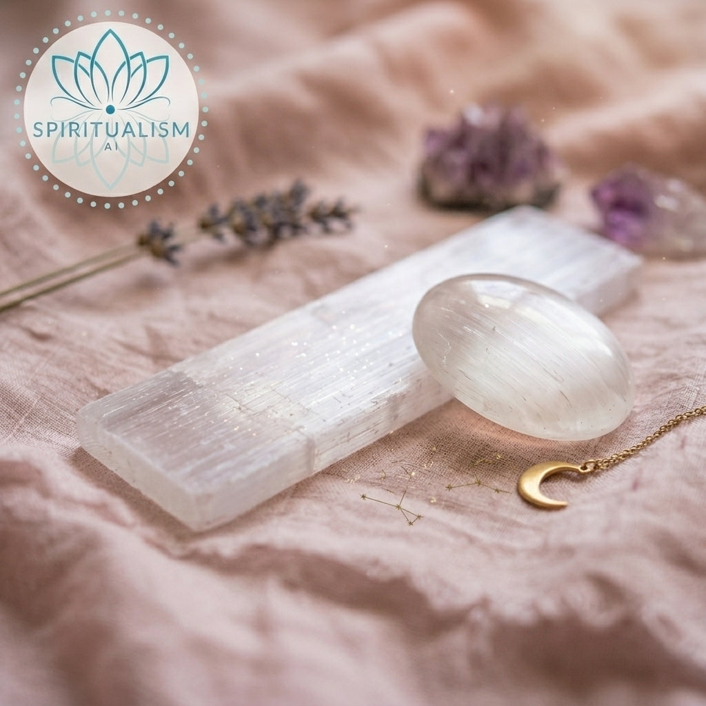 Selenite Bundle | Palm Stone + Slab | Crystal Cleansing Set | Stardust Market