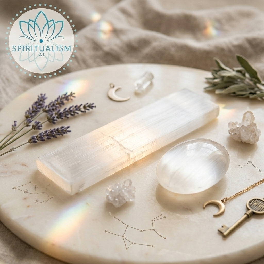 Selenite Bundle | Palm Stone + Slab | Crystal Cleansing Set | Stardust Market