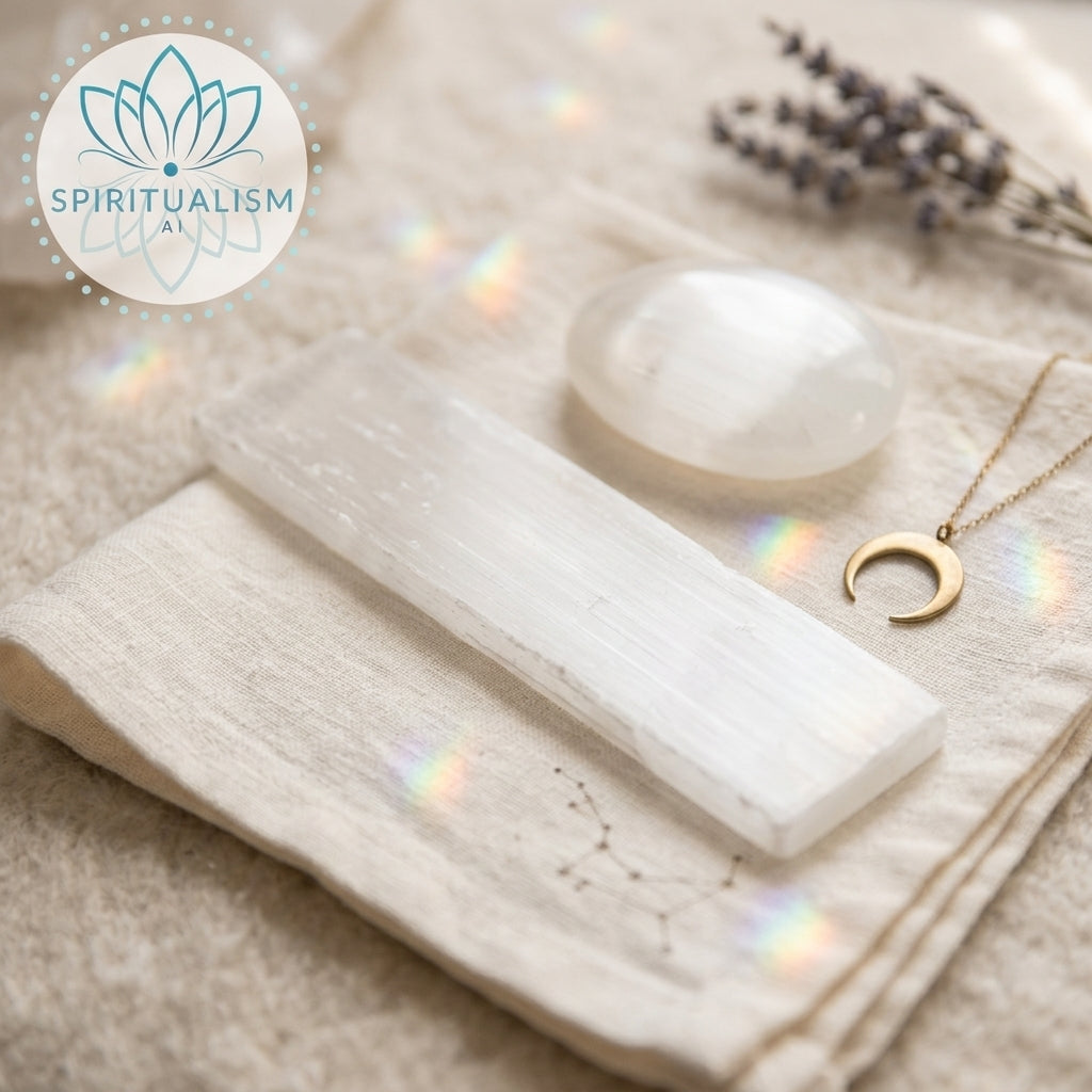 Selenite Bundle | Palm Stone + Slab | Crystal Cleansing Set | Stardust Market