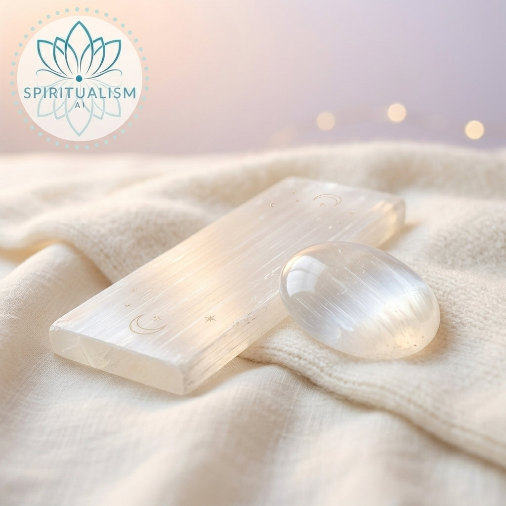 Selenite Bundle | Palm Stone + Slab | Crystal Cleansing Set | Stardust Market