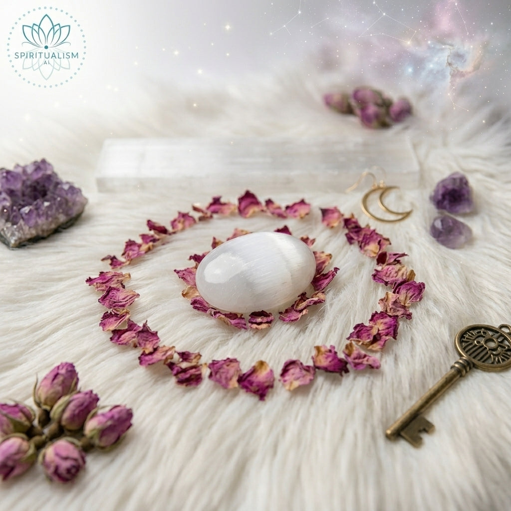 Selenite Bundle | Palm Stone + Slab | Crystal Cleansing Set | Stardust Market
