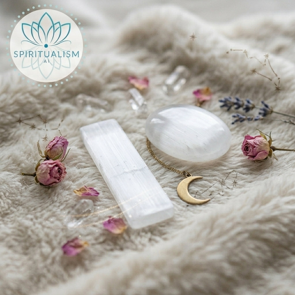 Selenite Bundle | Palm Stone + Slab | Crystal Cleansing Set | Stardust Market