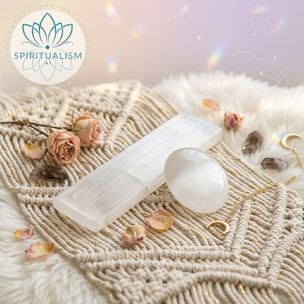 Selenite Bundle | Palm Stone + Slab | Crystal Cleansing Set | Stardust Market
