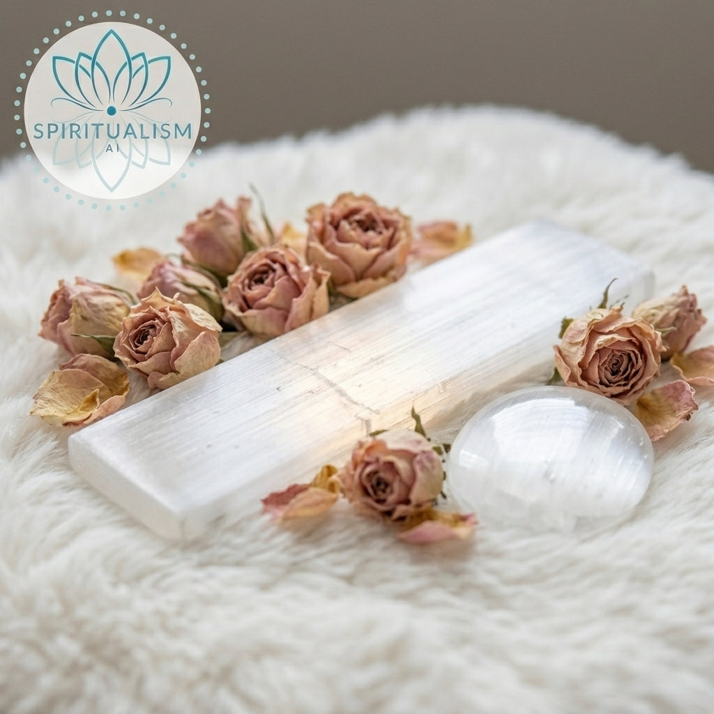 Selenite Bundle | Palm Stone + Slab | Crystal Cleansing Set | Stardust Market