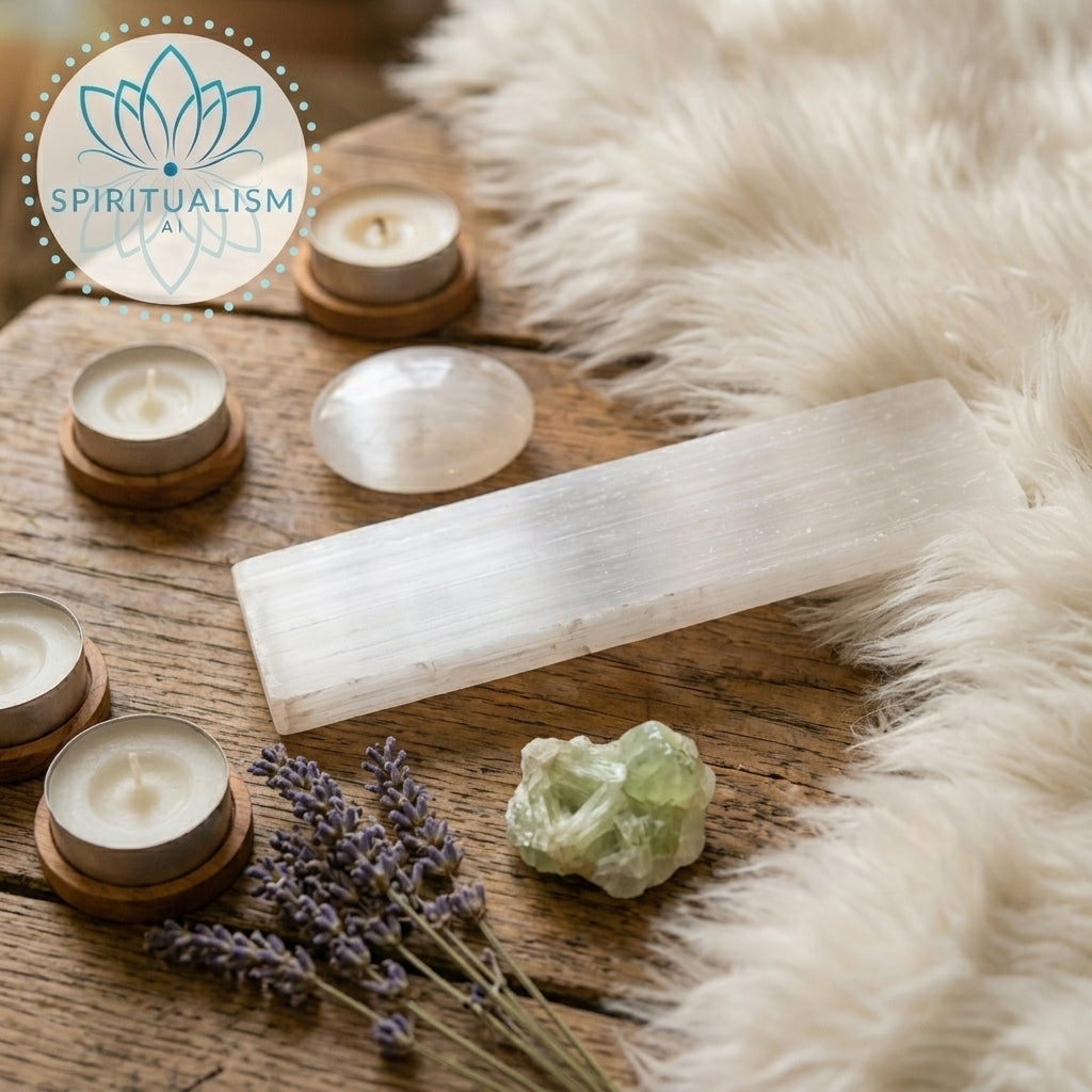 Selenite Bundle | Palm Stone + Slab | Crystal Cleansing Set | Stardust Market
