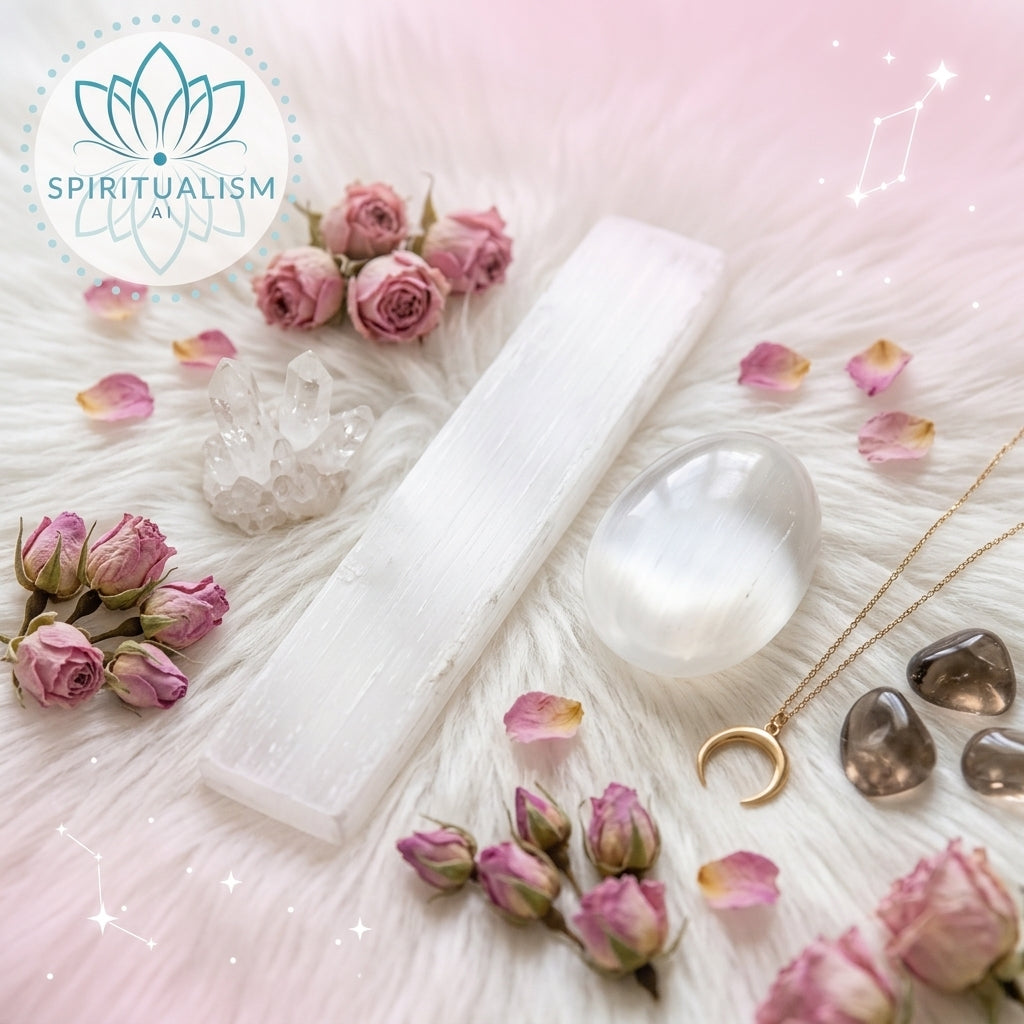 Selenite Bundle | Palm Stone + Slab | Crystal Cleansing Set | Stardust Market