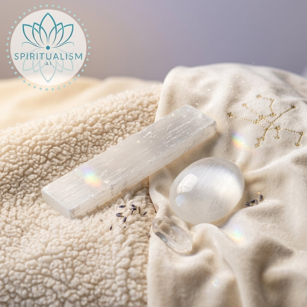 Selenite Bundle | Palm Stone + Slab | Crystal Cleansing Set | Stardust Market