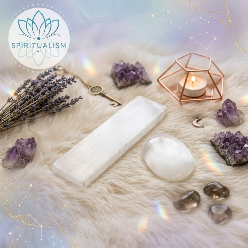 Selenite Bundle | Palm Stone + Slab | Crystal Cleansing Set | Stardust Market
