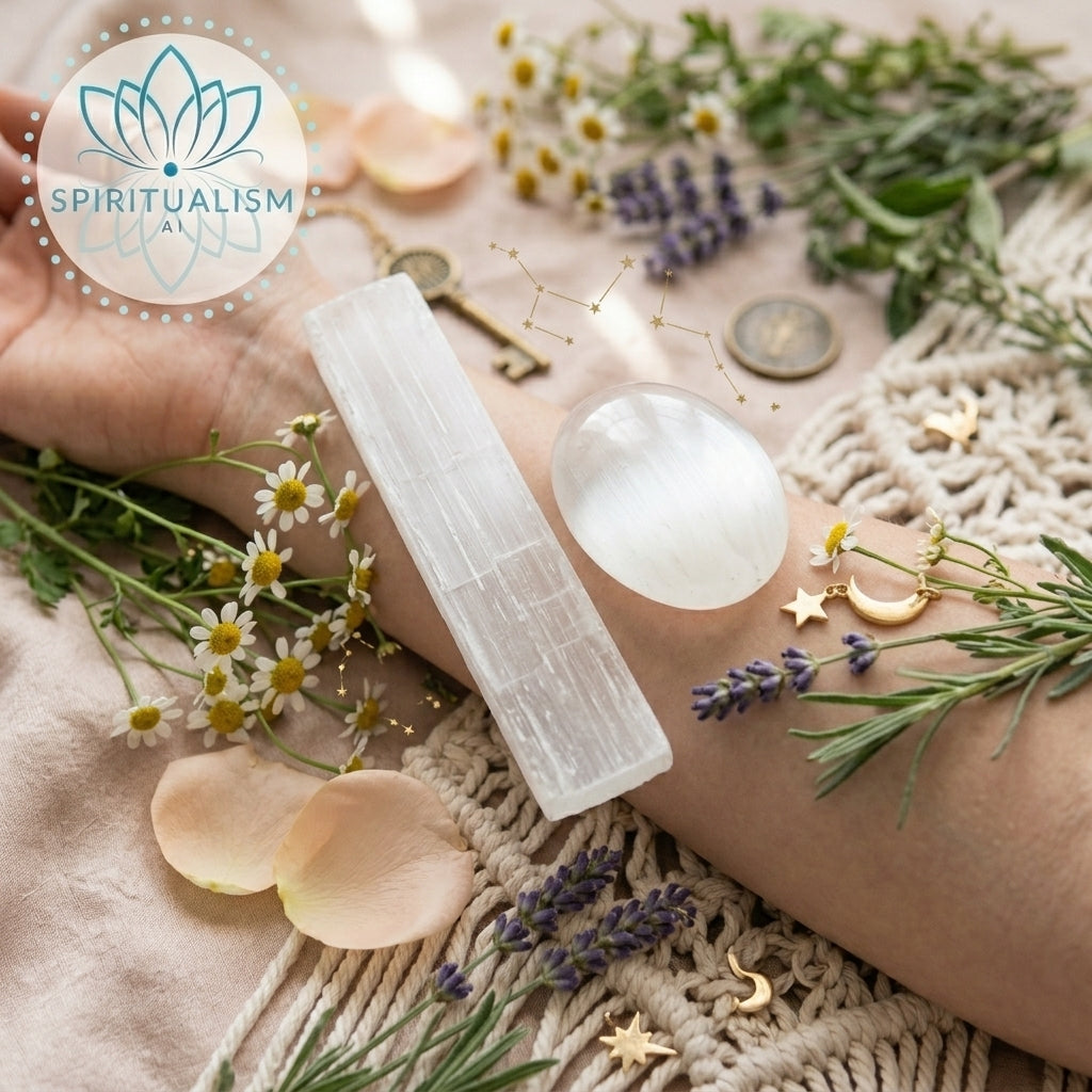 Selenite Bundle | Palm Stone + Slab | Crystal Cleansing Set | Stardust Market